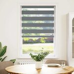 vidaXL Store zèbre gris foncé largeur du tissu 70 9 cm polyester