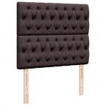 VidaXL Cadre de lit ottoman avec matelas marron foncé 120x190 cm tissu