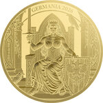 Monnaie GERMANIA Queen on the Throne 1/200 Oz Or 5 Mark Germania 2026 (PRÉCOMMANDE)