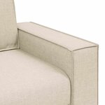 vidaXL Fauteuil avec coussin avec oreiller Beige 220 x 78 x 84 cm Lin