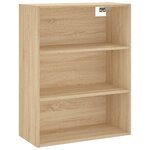 vidaXL Buffet haut Chêne sonoma 69 5x34x180 cm Bois d'ingénierie