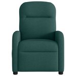 vidaXL Fauteuil de massage inclinable Vert foncé Tissu