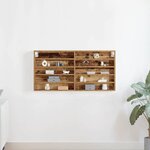 vidaXL Cabinet d'Affichage avec étagère Bois Ancien 100 x 8.5 x 50 cm
