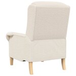 vidaXL fauteuil Crème 76 x 94 x 102 cm tissu