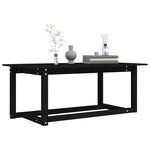 vidaXL Table basse Noir 110x55x45 cm Bois massif de pin