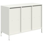 vidaXL Buffet blanc 101 5x39x73 5 cm acier laminé à froid