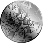 Pièce de monnaie en Platine 12 Dollars g 0.031 (1/1000 oz) Millésime 2026 Alien First Responders FIREFIGHTER (PRÉCOMMANDE)