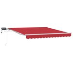 vidaXL Auvent Rétractable Rouge 350 x 250 cm Tissu et acier