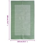 vidaXL Tapis d'extérieur Vert 140x200 cm PP