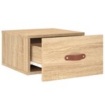 vidaXL Table de chevet murale chêne sonoma 35x35x20 cm