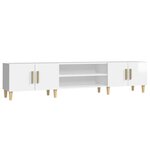 vidaXL Meuble TV blanc brillant 180x31 5x40 cm bois d'ingénierie