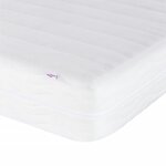 vidaXL Lit avec matelas gris foncé 100x200 cm tissu
