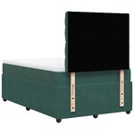 vidaXL Sommier à lattes de lit avec matelas vert foncé 120x190 cm