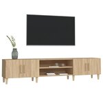 vidaXL Meuble TV Chêne Sonoma 180x31 5x40 cm Bois d'ingénierie