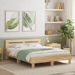 vidaXL Cadre de lit sans matelas chêne sonoma 140x190 cm