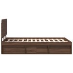 vidaXL Cadre de lit Chêne brun 120 x 190 cm Pin massif