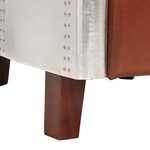 vidaXL Fauteuil en style d'aviation marron cuir véritable