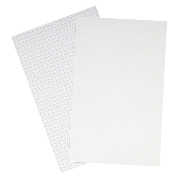 Boite de 100 fiches bristol 75 x 125 mm - blanc quadrillé 5x5 (paquet 100 feuilles)