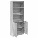 vidaXL Buffet haut sonoma gris 70x35x180 cm bois d'ingénierie