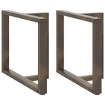 vidaXL Pieds de table à manger en T 2 pièces Noir 90x35x(72-73) cm Acier