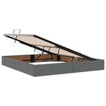 vidaXL Lit de Rangement avec stockage Gris foncé 180 x 200 cm Tissu