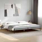 vidaXL Cadre de lit sans matelas sonoma gris 180x200 cm