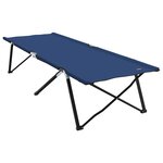 vidaXL Lit de camping pliant Bleu 206 x 76 x 74 cm Tissu Oxford