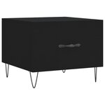 vidaXL Tables basses 2 Pièces noir 50x50x40 cm bois d'ingénierie