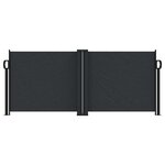 vidaXL Auvent latéral rétractable noir 100x1000 cm