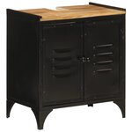 vidaXL Ensemble de meubles salle de bain 5 Pièces fer et bois de manguier