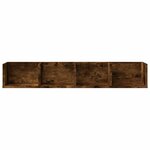 vidaXL Armoires murales 2Pièces chêne fumé 99x18x16 5cm bois d'ingénierie