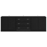 vidaXL Buffets 3 Pièces Chêne noir 70 x 35 5 x 67 5 cm Bois d'ingénierie