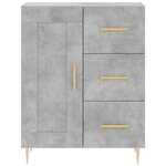 vidaXL Buffet haut Gris béton 69 5x34x180 cm Bois d'ingénierie