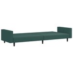 vidaXL Ensemble de canapés 2 Pièces vert foncé velours