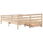 vidaXL Cadre de lit sans matelas 135x190 cm bois de pin massif