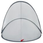 vidaXL Tente de plage gris escamotable imperméable