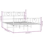 vidaXL Cadre de lit métal sans matelas avec pied de lit noir 150x200cm