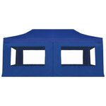 vidaXL Tente de réception pliable avec parois Aluminium 6 x 3 m Bleu