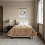 vidaXL Duvet d'été simple Matelassé Taupe 140 x 220 cm