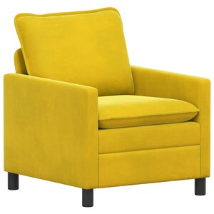 vidaXL Canapé Jaune 76 x 81 x 87 5 cm Velours