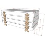 Combinaison de lit - 4 - 90x200cm gris