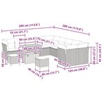 vidaXL Ensemble de canapé de jardin 13 Pièces Gris polyrotin