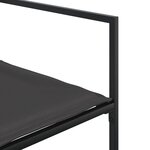 vidaXL Ensemble à manger de jardin avec coussins 17 Pièces noir textilène