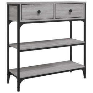 vidaXL Table console sonoma gris 72 5x25x75 cm bois d'ingénierie
