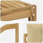 vidaXL Ensemble de canapés d'extérieur 6 pc Blanc et Beige Polyester
