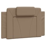vidaXL Cadre de lit avec lumières LED cappuccino 90x190 cm similicuir