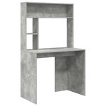 vidaXL Bureau Gris béton 91 x 50 x 149 cm Bois d'ingénierie