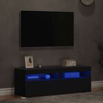 vidaXL Meubles TV avec lumières LED 2 Pièces gris 60x35x40 cm