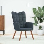vidaXL Chaise de relaxation Gris foncé Velours
