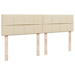 vidaXL Sommier à lattes de lit avec matelas Crème 200x200 cm Tissu